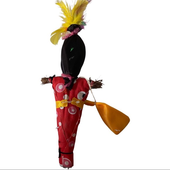 Handcrafted Colorful Detailed Wooden VooDoo Doll - Picture 5 of 6